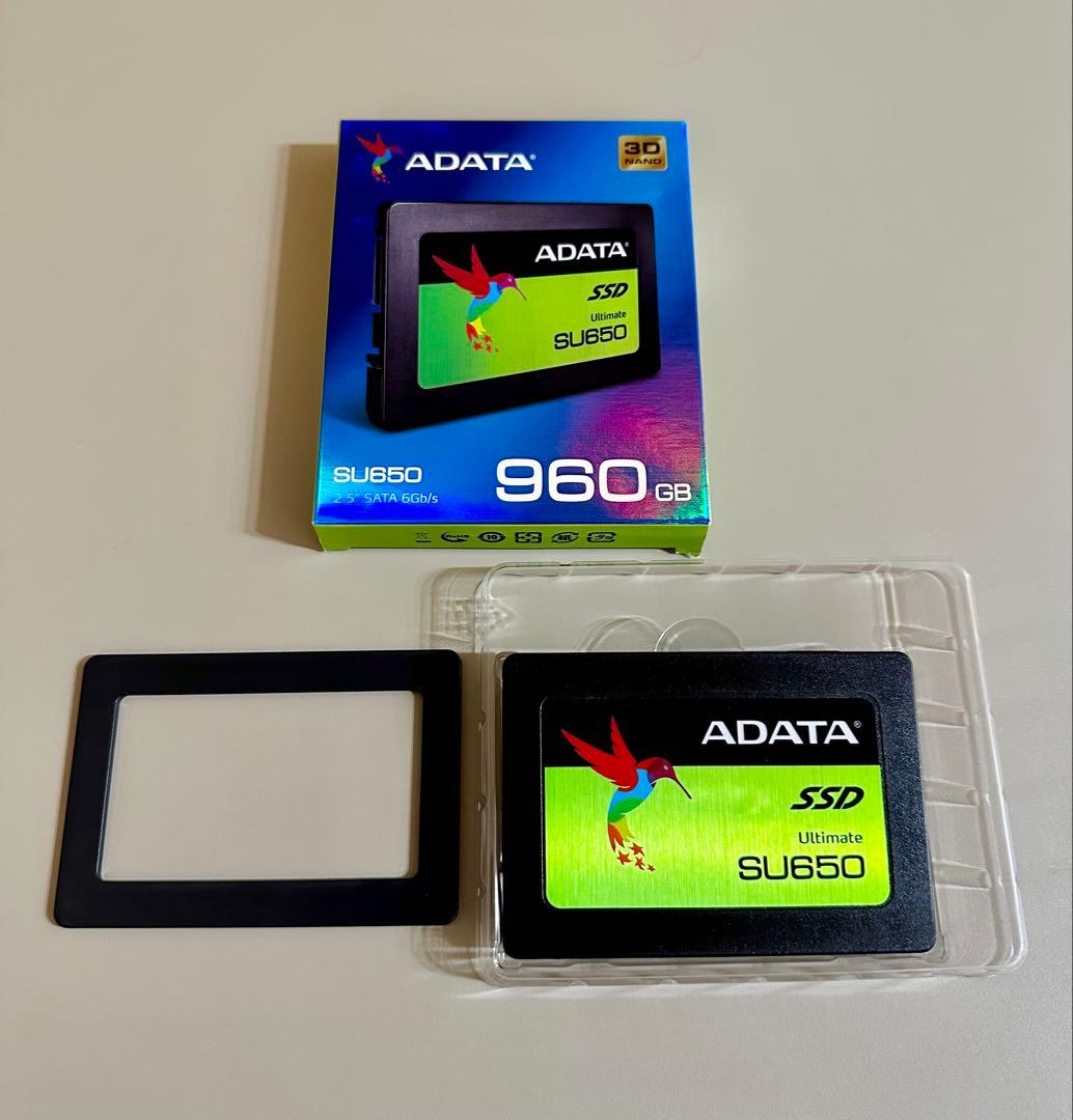 ADATA SU650 960GB SSD 2.5インチ TLC 正常100%
