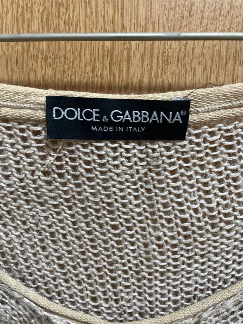 Dolce & Gabbana ベージュ ヘンプニットベスト