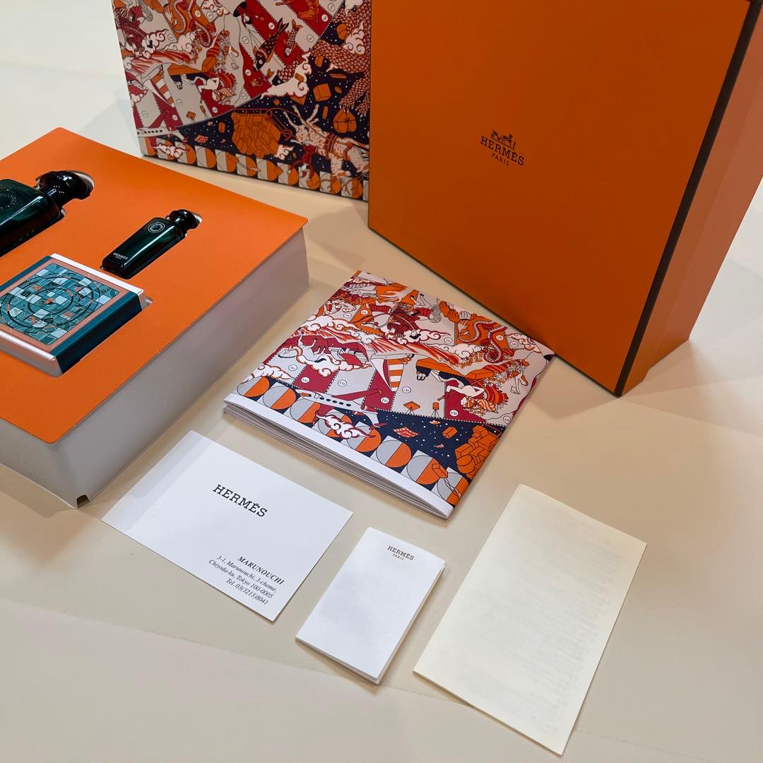 美品✨HERMES オードランジュヴェルト 香水 石鹸 セット オレンジ 箱