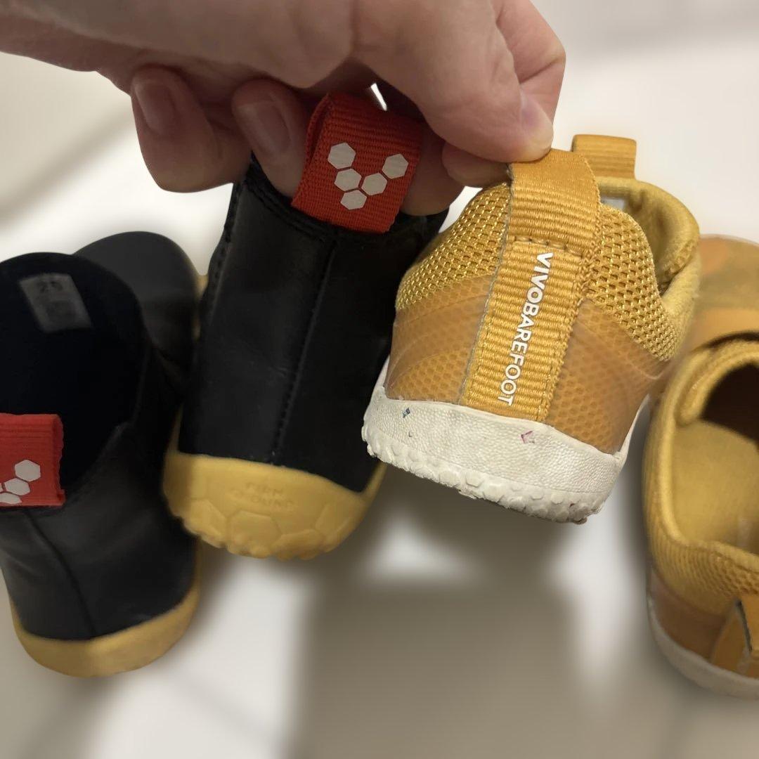 【未使用に近い25サイズ】ビヴォベアフットキッズチェルシーブーツスニーカーセット