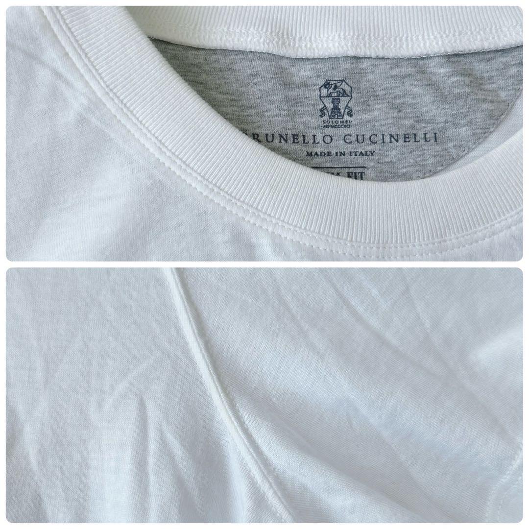 ブルネロクチネリ　半袖　Tシャツ　カットソー　ホワイト　L