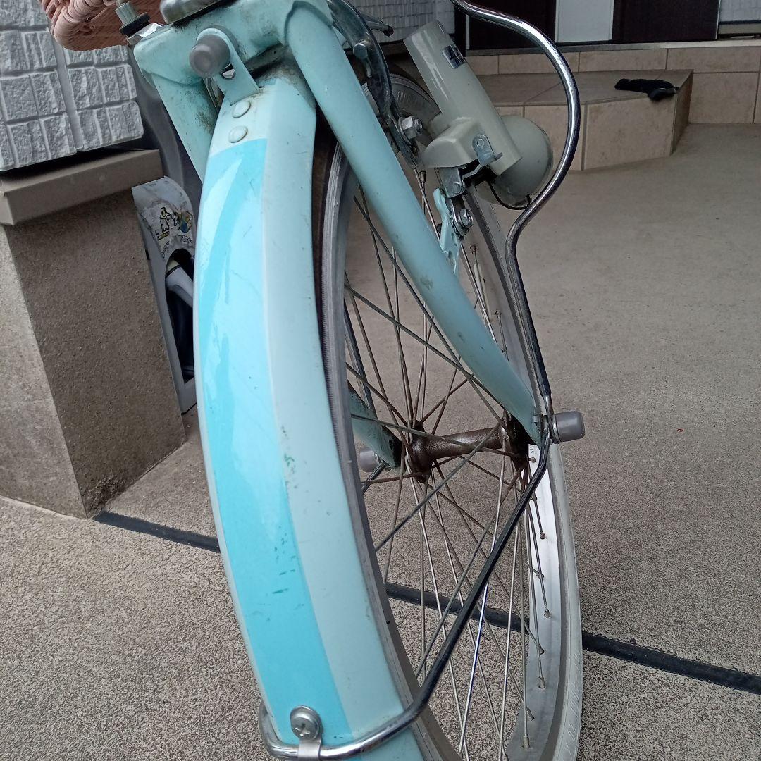 水色 子供用自転車20インチ ピンクバスケット　付き