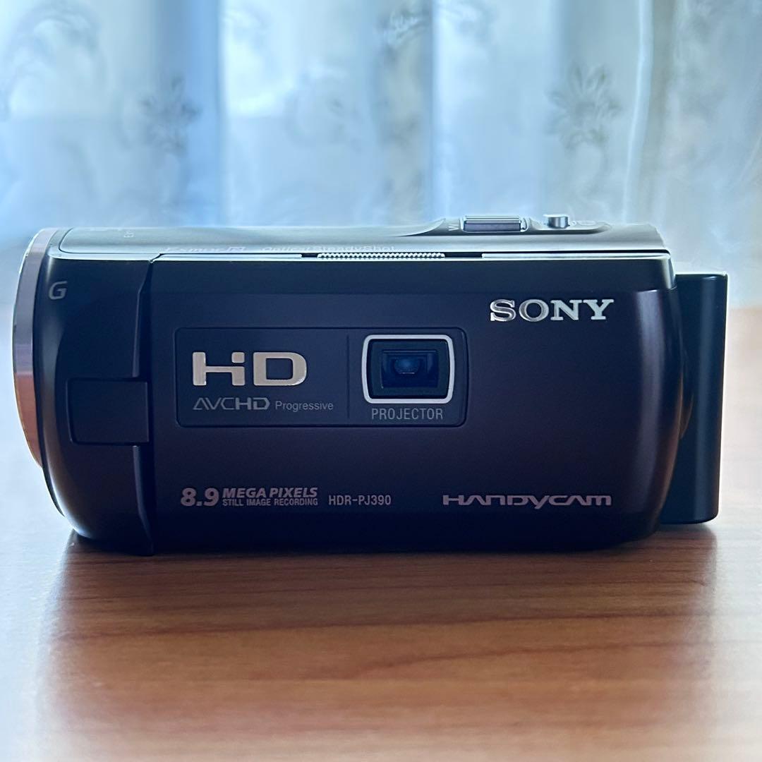 美品SONY handycam HDR-PJ390プロジェクター内蔵ビデオカメラ