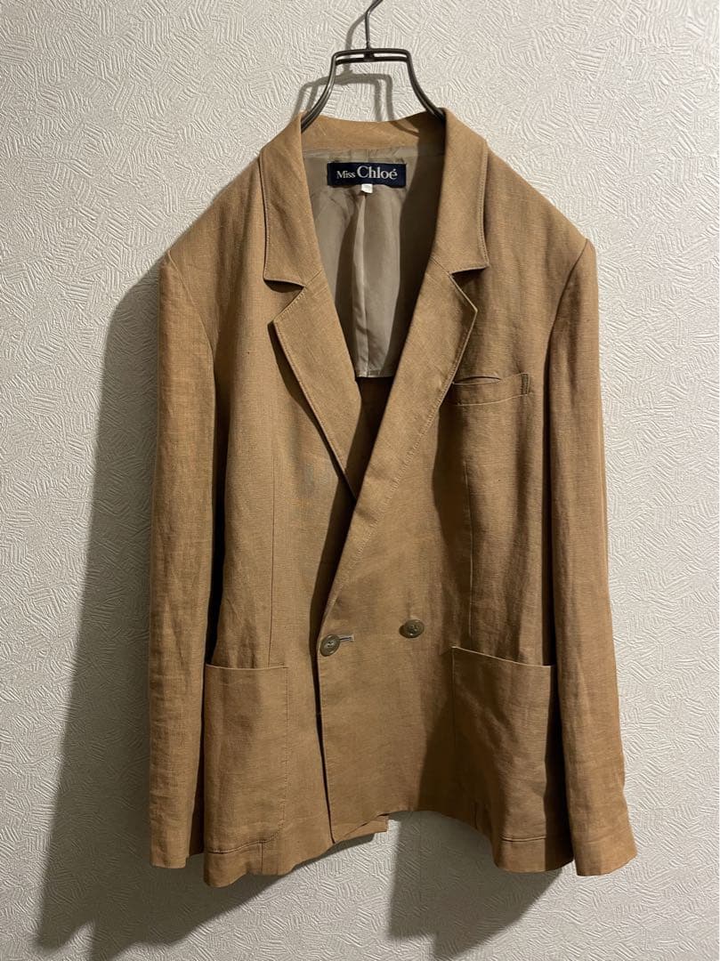 Vintage Chloe リネン ダブル テーラード ジャケット / クロエ