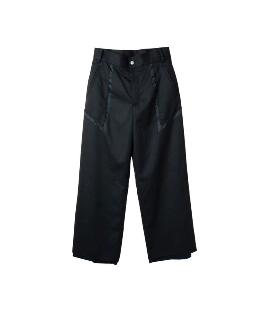 VI E DIT カットオフ ジャケット スラックス セットアップ ブラック