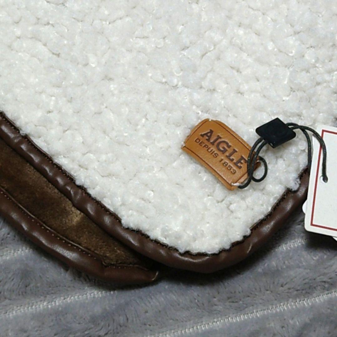 新品 AIGLE/エーグル ボアフリース ロングショール マフラー 男女兼用