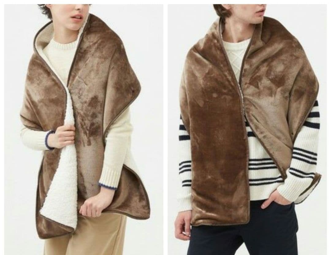 新品 AIGLE/エーグル ボアフリース ロングショール マフラー 男女兼用