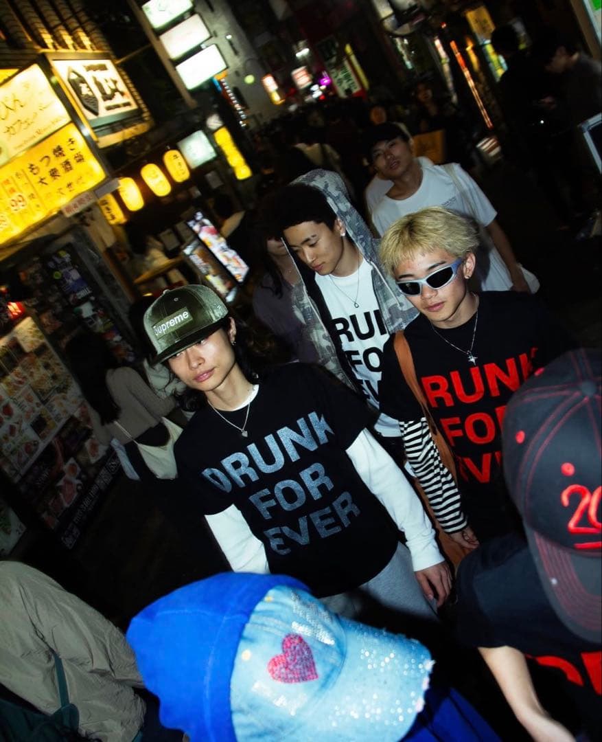 DRUNK FOR EVER Tシャツ　白Mサイズ