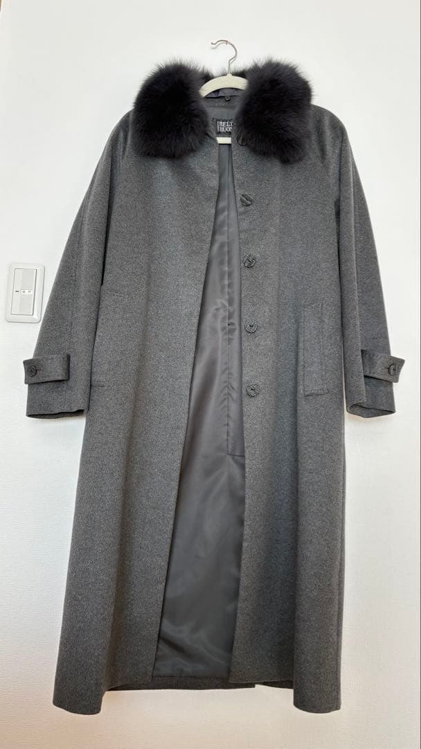 【美品】カシミア100% ロングコート BELTABUONO