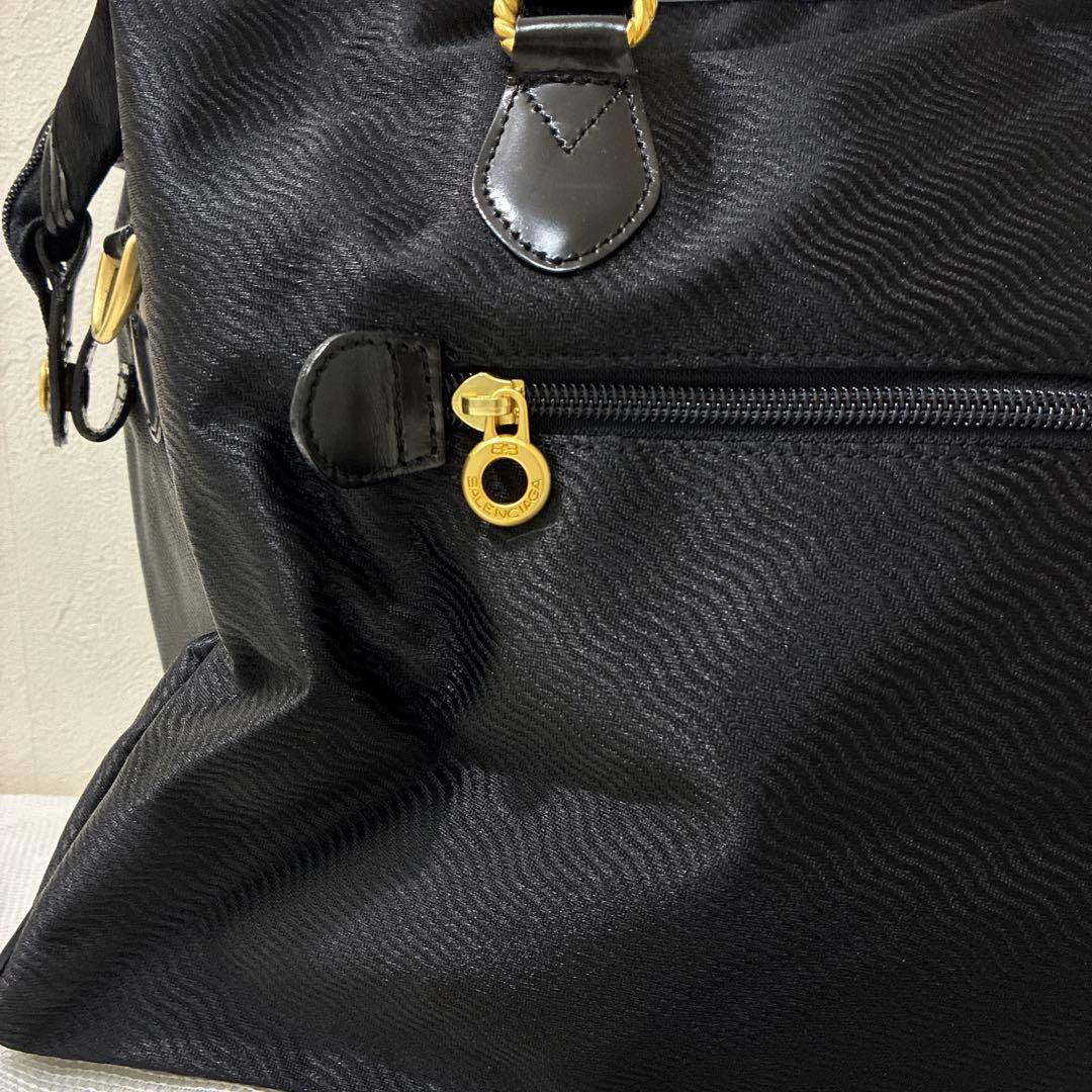 美品 バレンシアガ エース コラボ 2way ボストンバッグ ナイロン ブラック