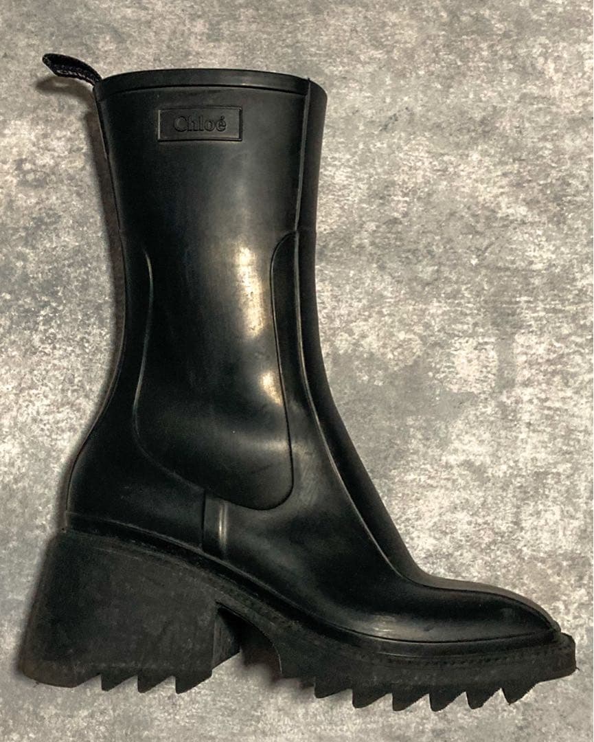 い*中様 Chloé クロエ レインブーツ ブラック 24cm