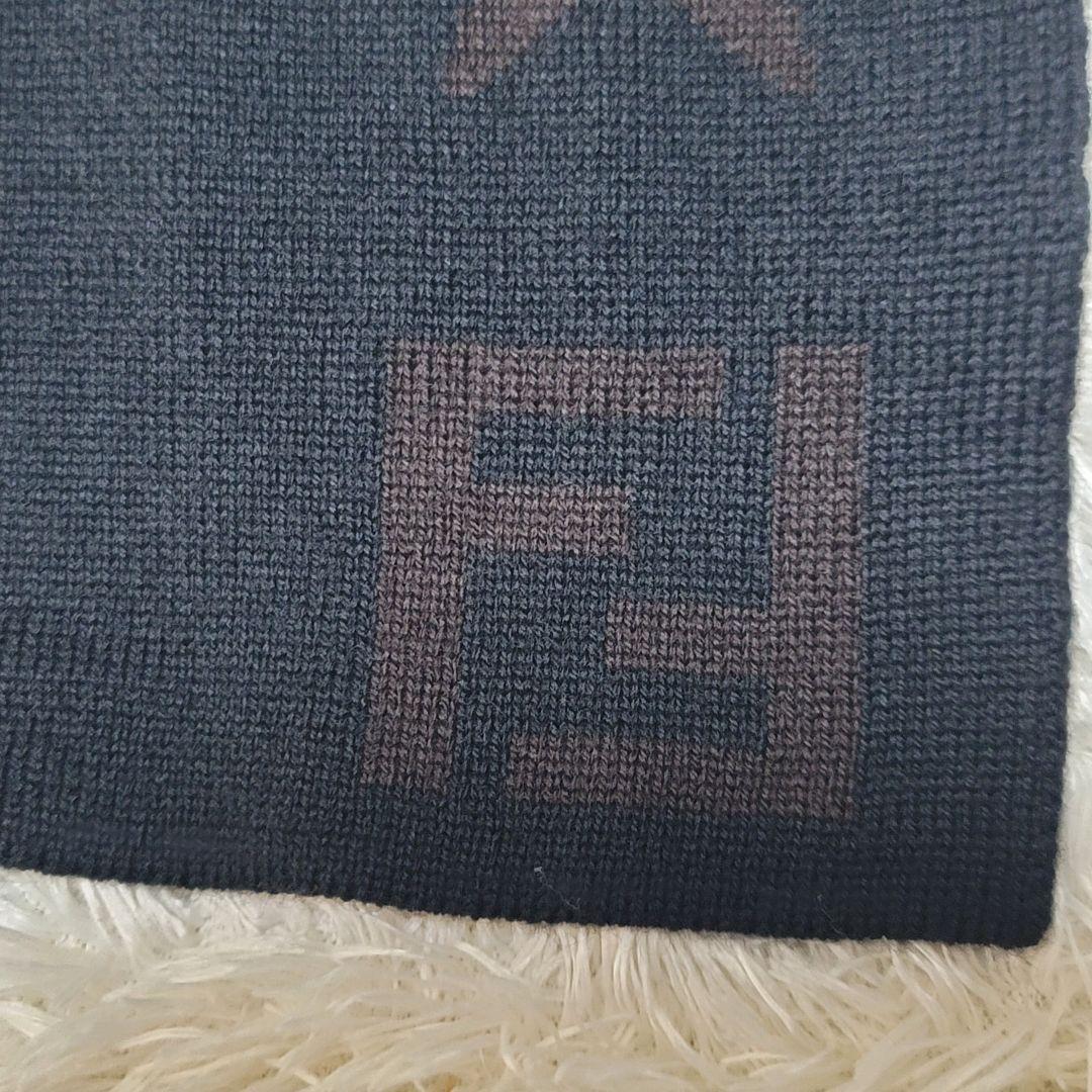 希少✨FENDI フェンディ マフラー FF ウール スター柄 星 リバーシブル