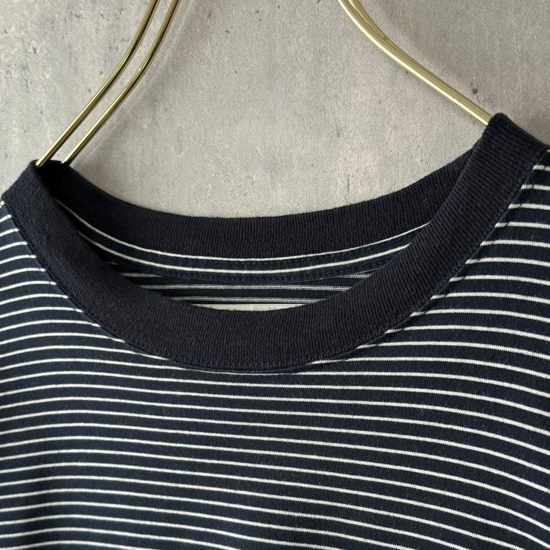 N!ce Shop ナイスショップ ボーダーTシャツ 紺白 M オーバーサイズ