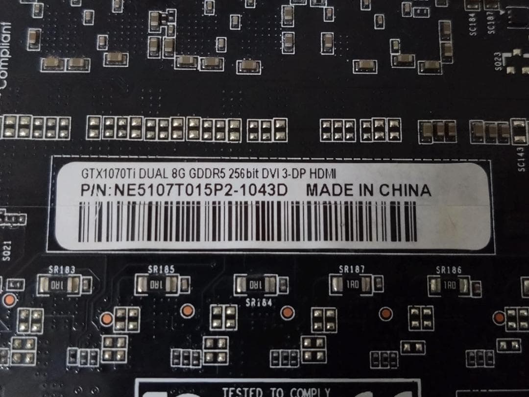 Palit GTX1070Ti 8GB DUAL グラフィックボード