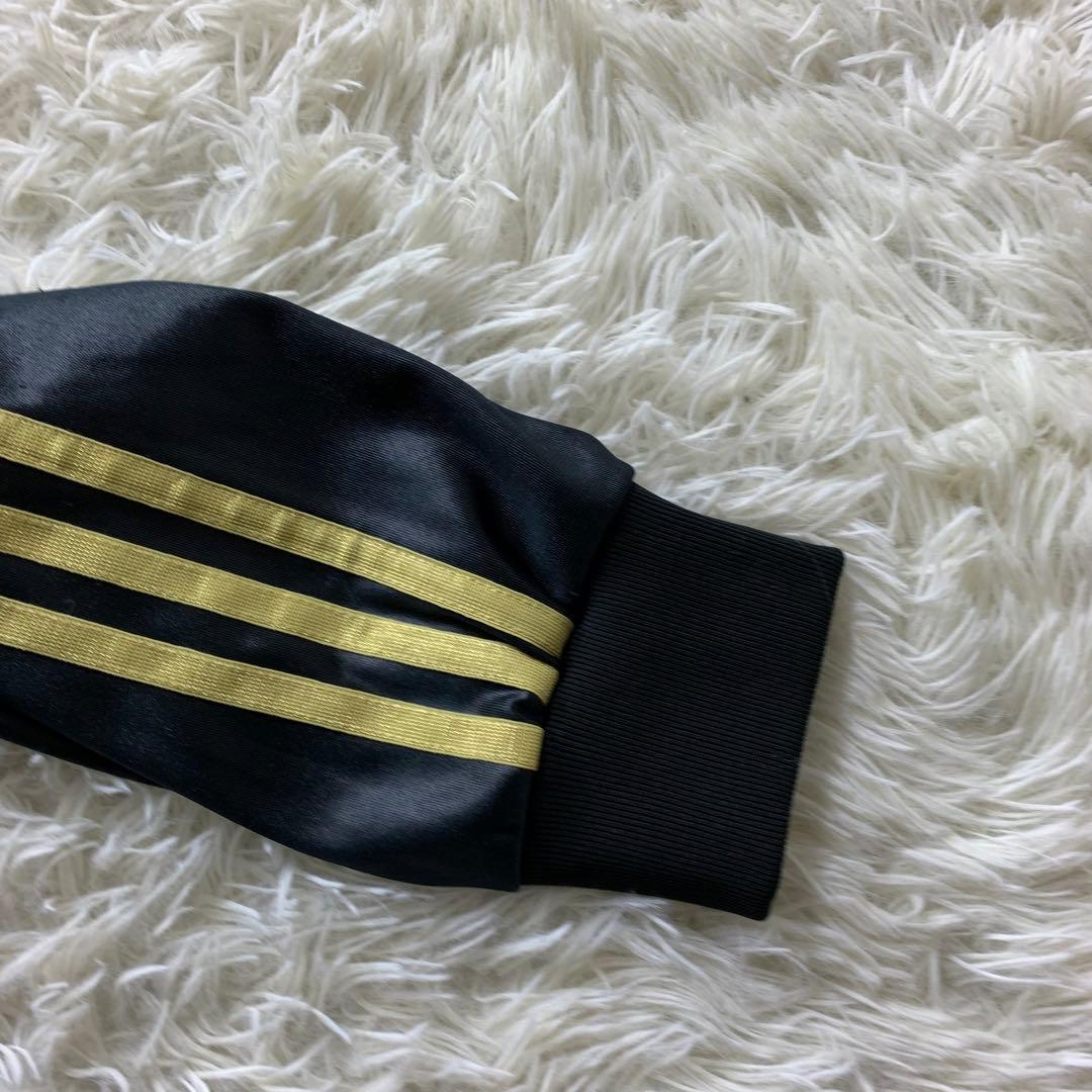 極美品■アディダス adidas ジャージ セットアップ 黒 金 L