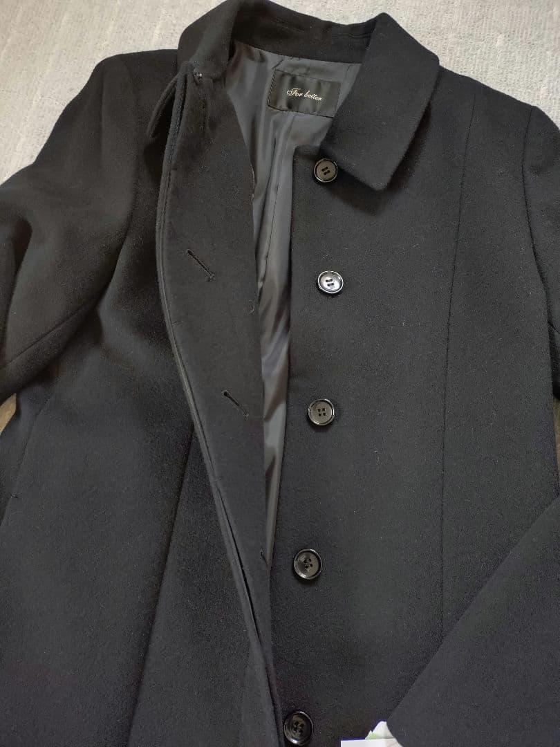 新品　ロングコート　ブラック