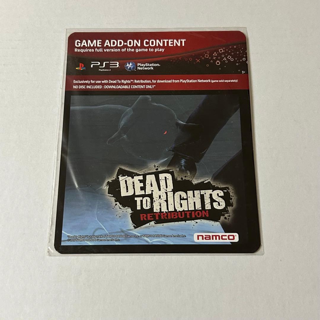 新品未開封　PS3  DEAD TO RIGHTS：RETRIBUTION