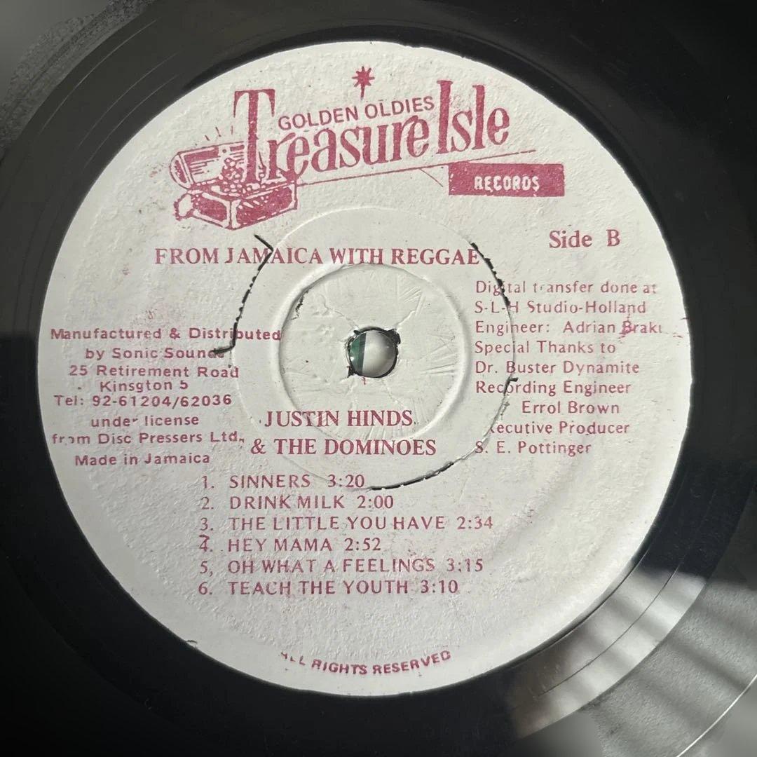 洋楽 Justin Hinds From Jamaica With Reggae LP