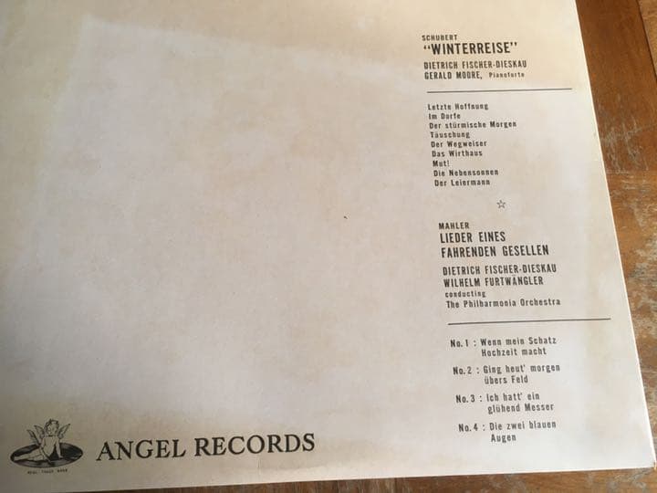 フィッシャー＝ディースカウ名唱盤　レコード