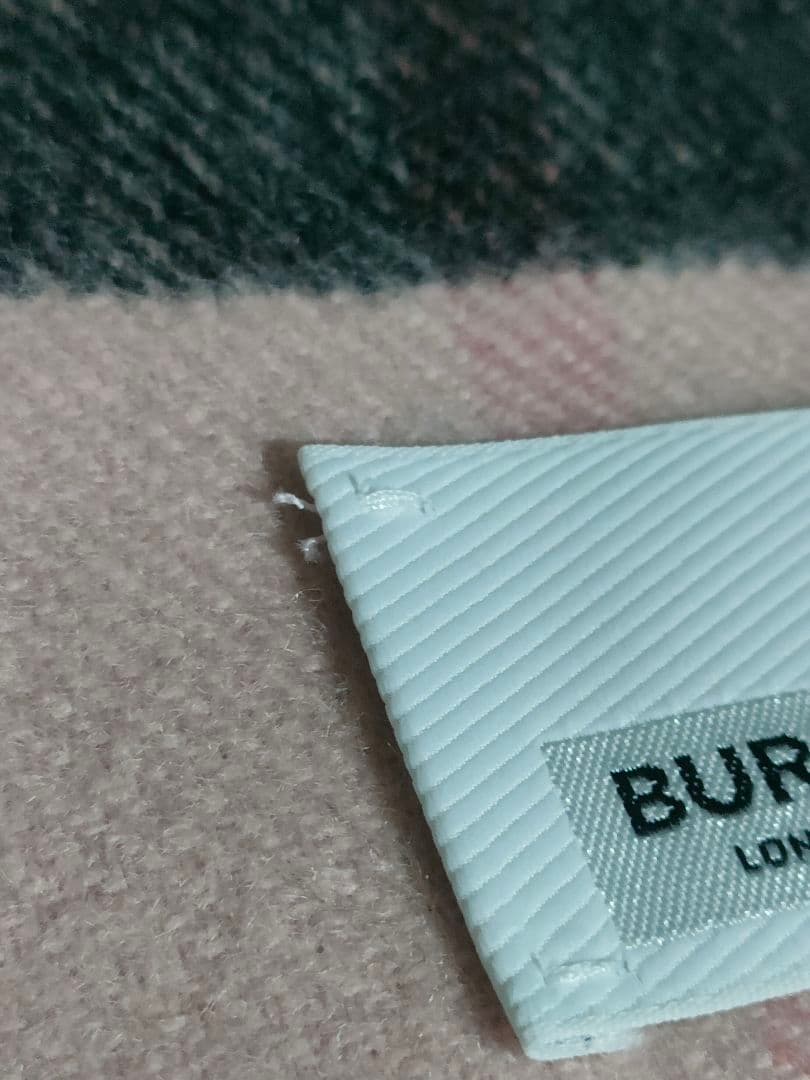 BURBERRY チェック カシミアスカーフペールキャンディピンク