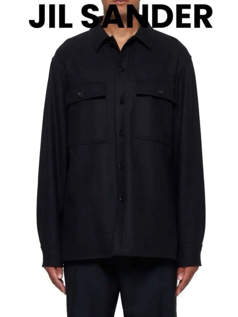 【美品】JIL SANDER WOOL FLANNEL SHIRT JACKET