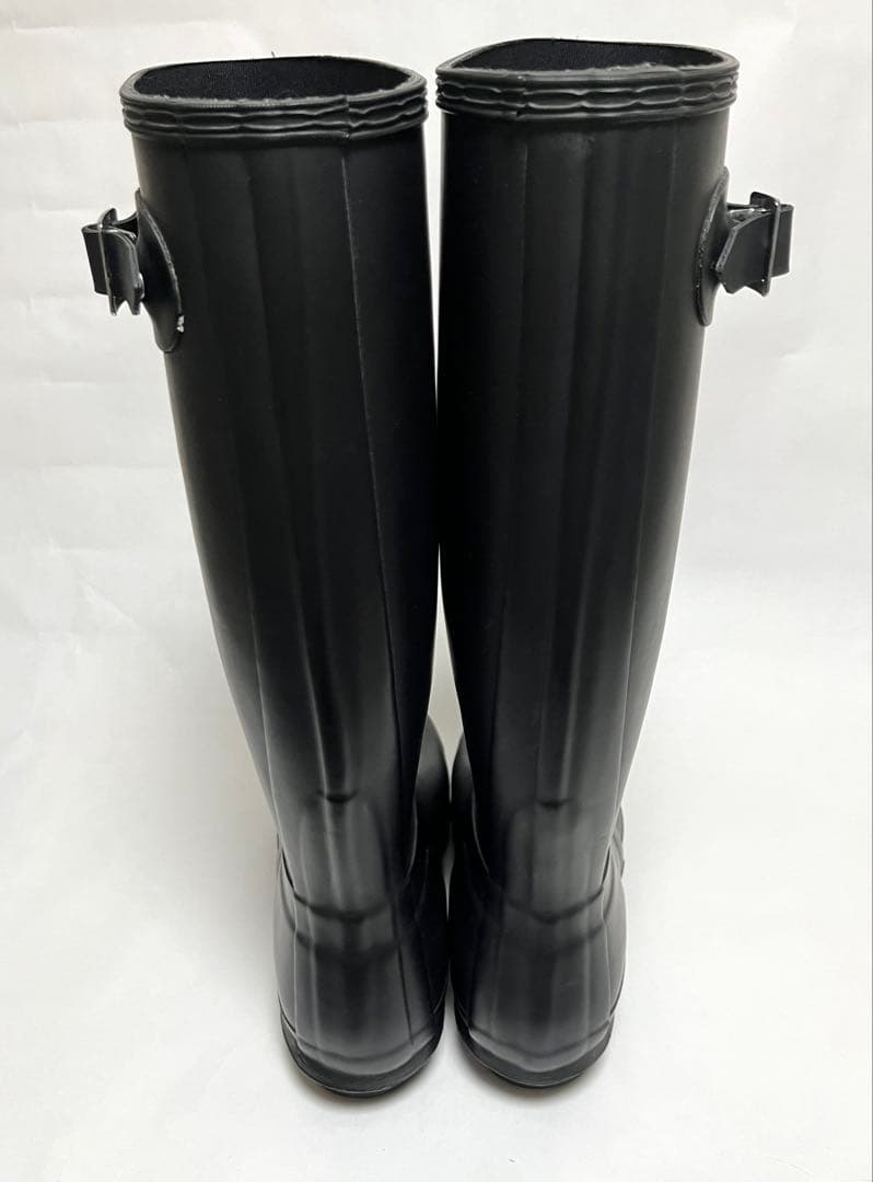 【良品】HUNTER ブラック 長靴・レインブーツ　24~24.5cm
