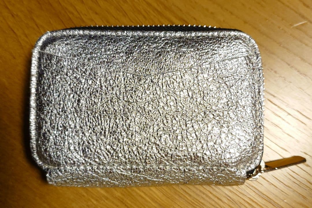 ナダヤ　コンパクト三つ折財布　シルバー