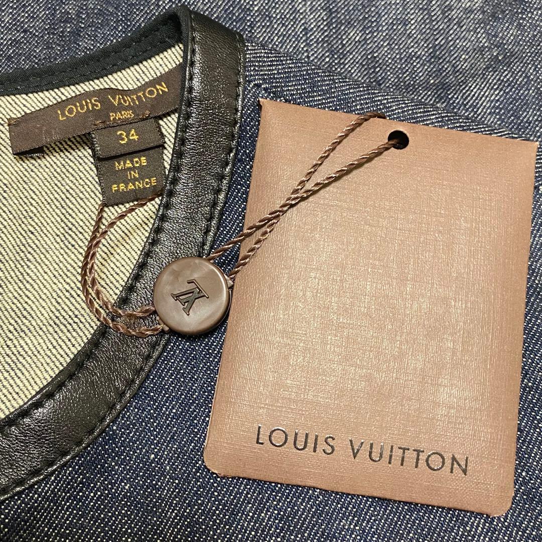 ルイヴィトン LOUIS VUITTON デニムスリットワンピース 34