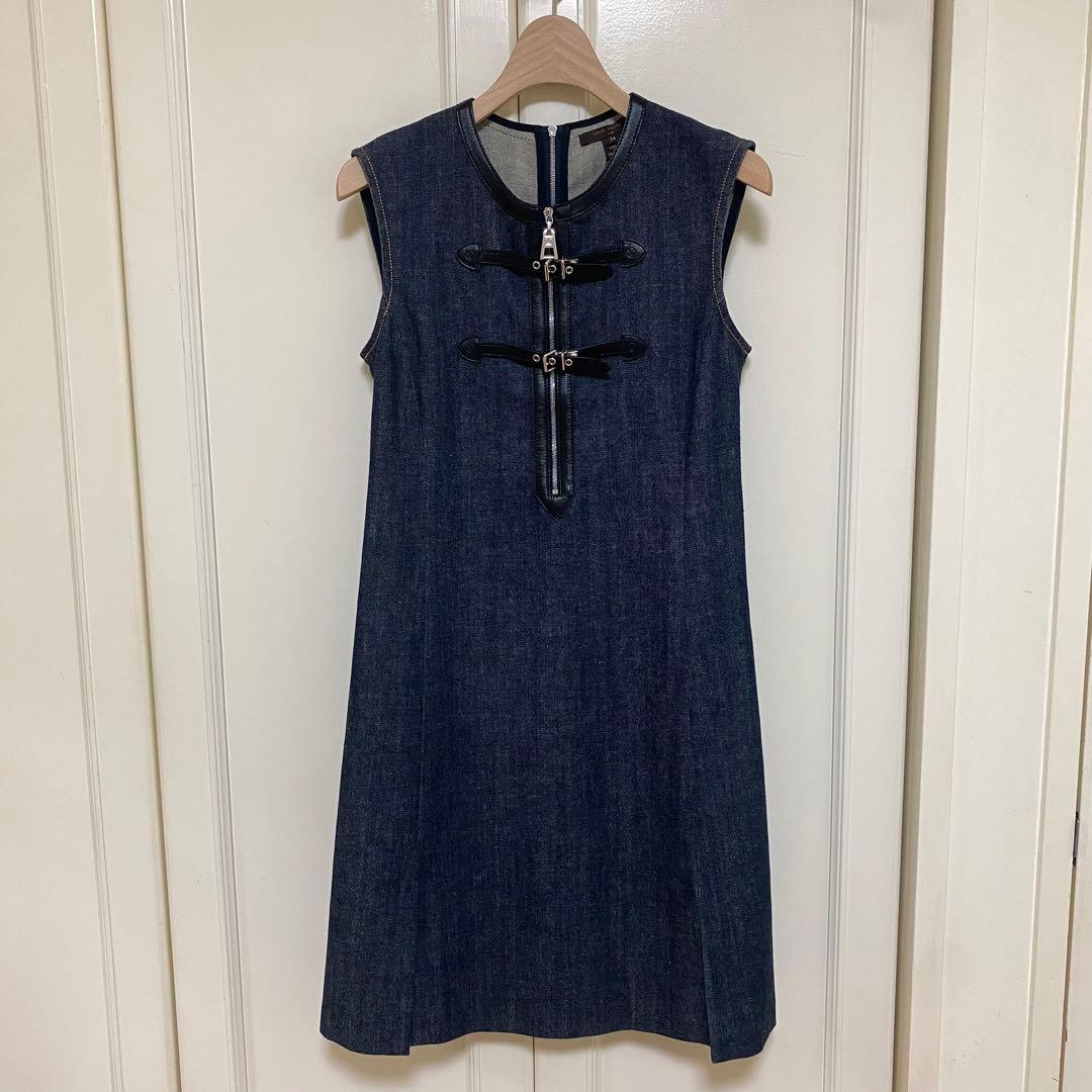 ルイヴィトン LOUIS VUITTON デニムスリットワンピース 34