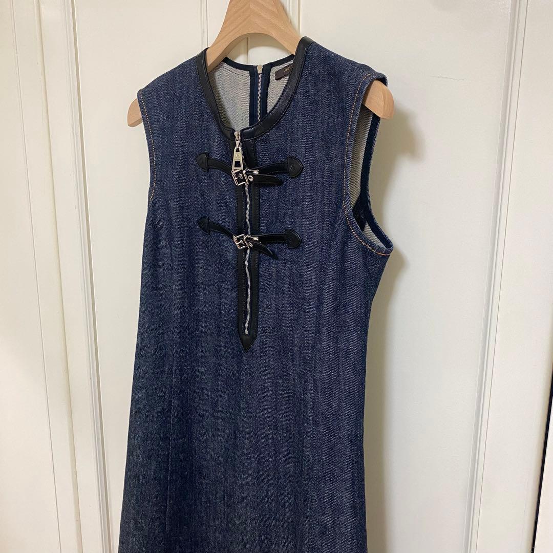 ルイヴィトン LOUIS VUITTON デニムスリットワンピース 34