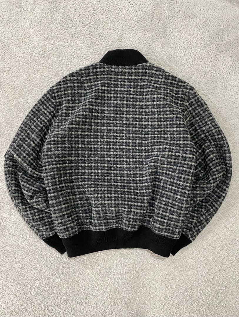 【美品】N.HOOLYWOOD グレンチェック　MA-1 ボンバージャケット　M