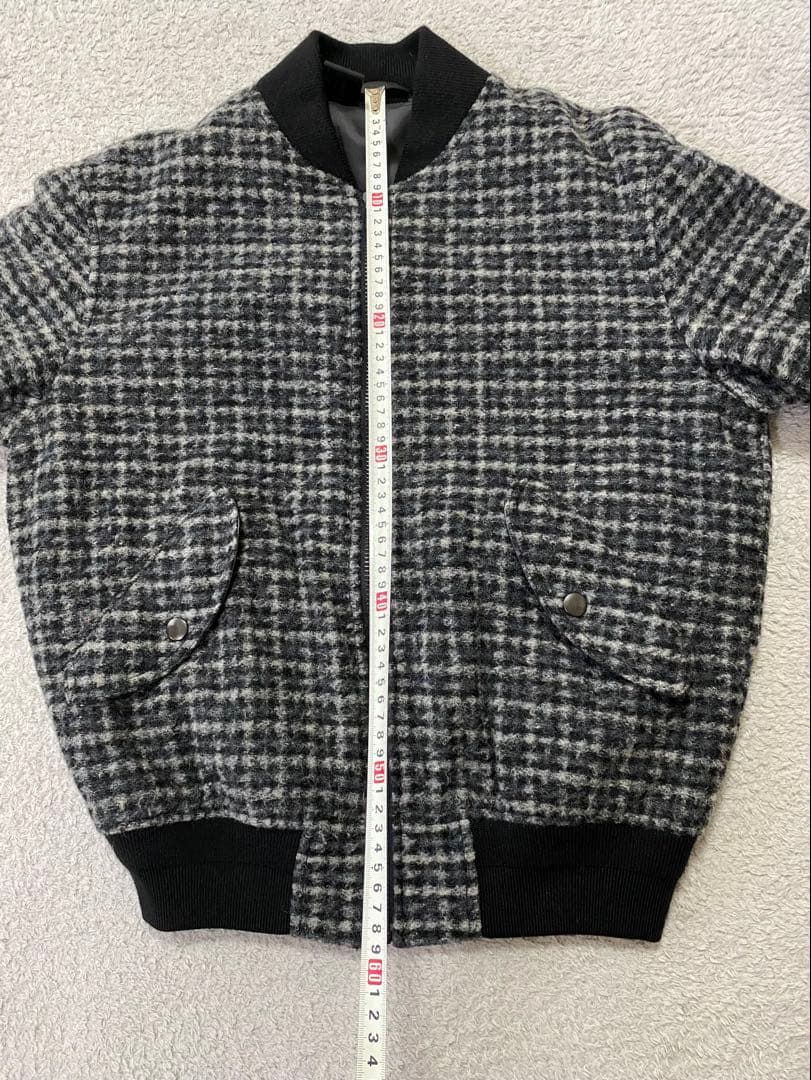 【美品】N.HOOLYWOOD グレンチェック　MA-1 ボンバージャケット　M