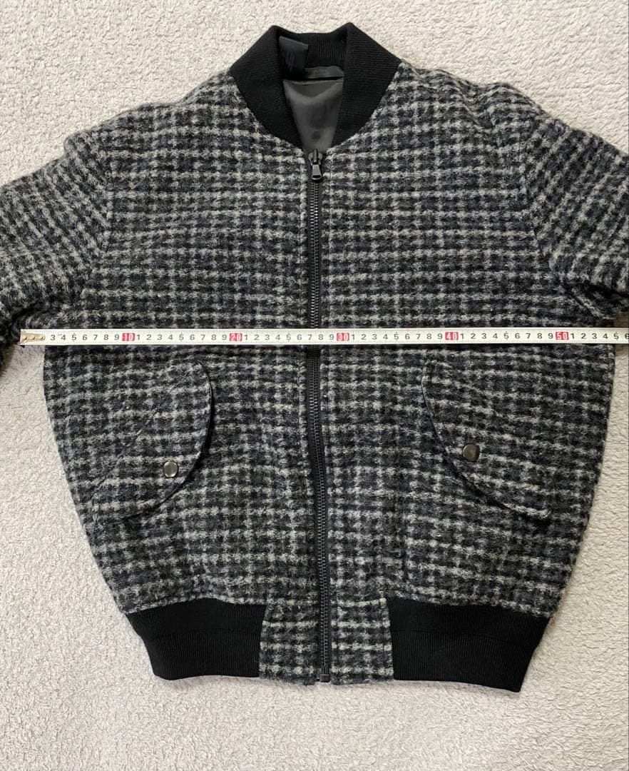 【美品】N.HOOLYWOOD グレンチェック　MA-1 ボンバージャケット　M