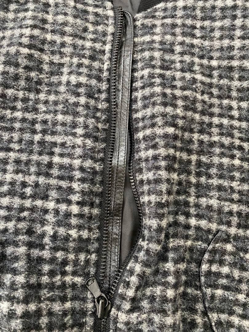 【美品】N.HOOLYWOOD グレンチェック　MA-1 ボンバージャケット　M