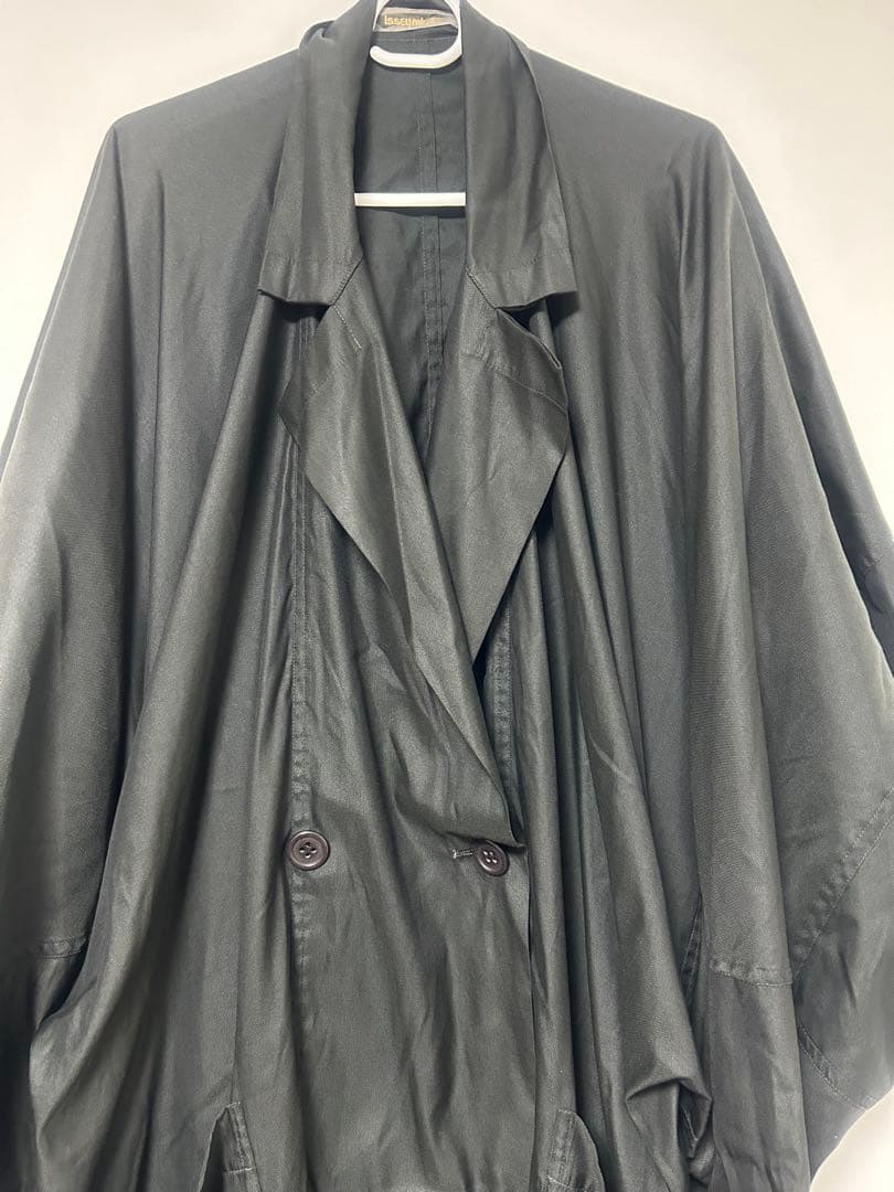 ISSEY MIYAKE 80s 筆タグ 変形ドレープコート 黒L 美品