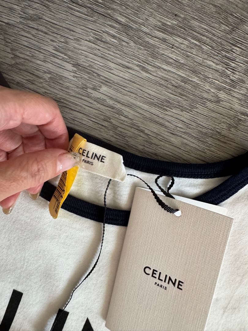 CELINE セリーヌ22.23SS トリオンフ ロゴ半袖Tシャツ レディース