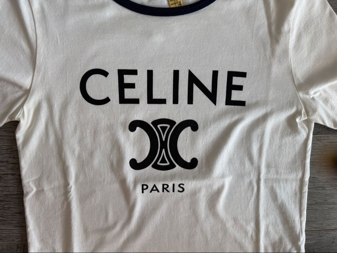 CELINE セリーヌ22.23SS トリオンフ ロゴ半袖Tシャツ レディース