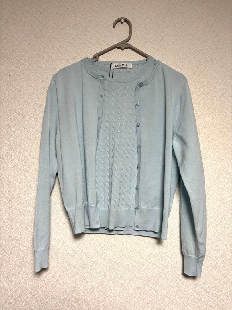 lounie クルーニットカーディガン、インナー付き