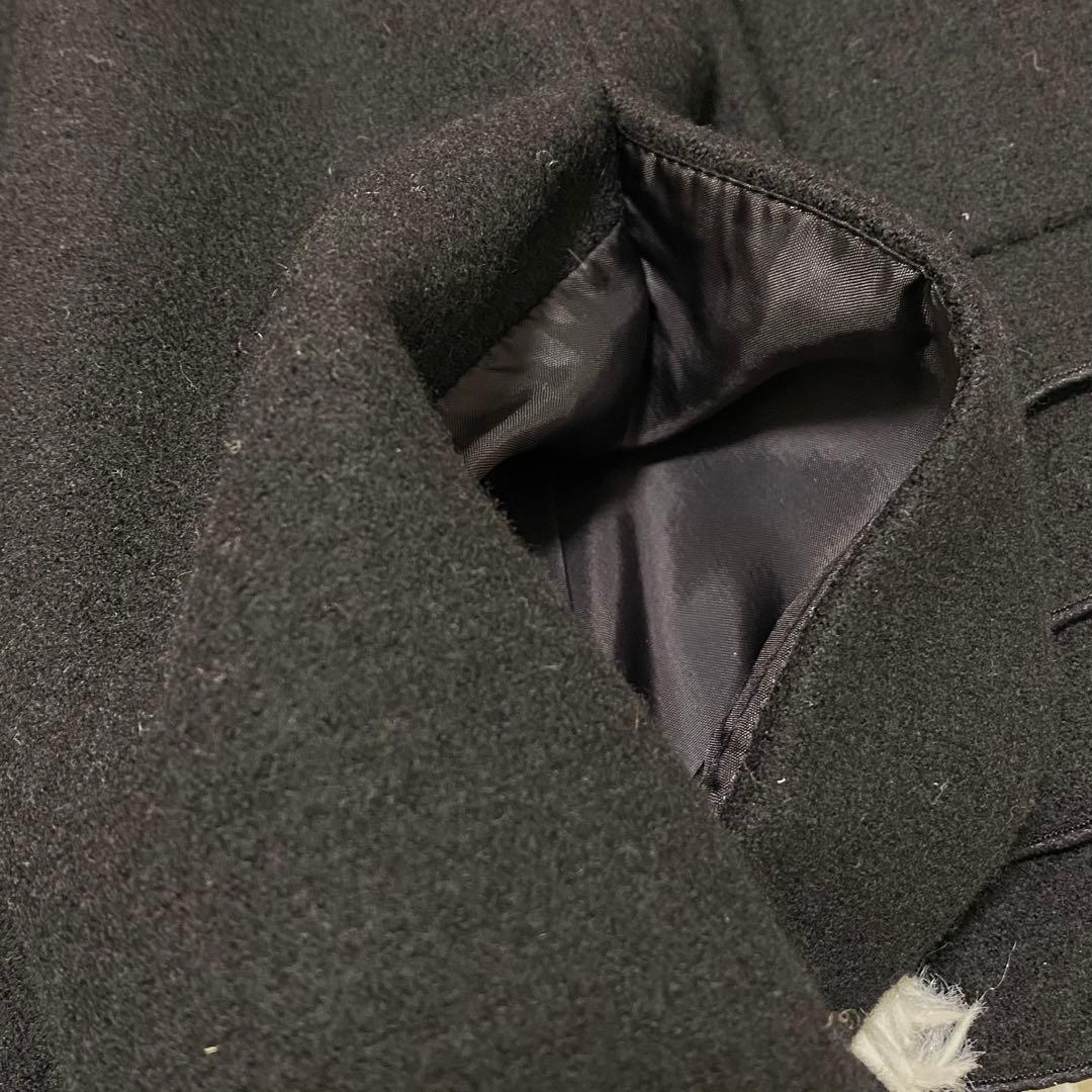 【M'S GRACY】 ロングコート ノーカラーコート ブラック size40