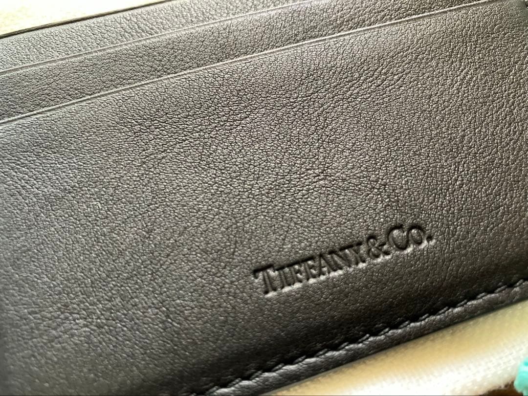 ティファニー Tiffany & Co. ブラックレザー名刺入れ カードケース
