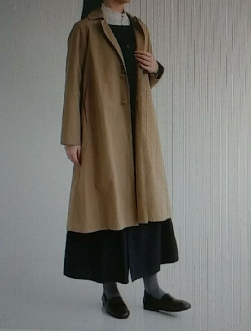nume コットン　ステンカラーコート