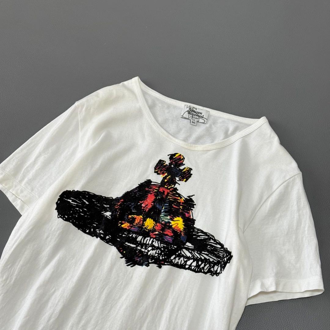 ヴィヴィアンウエストウッド ビッグオーブ 立体ロゴ Tシャツ 46