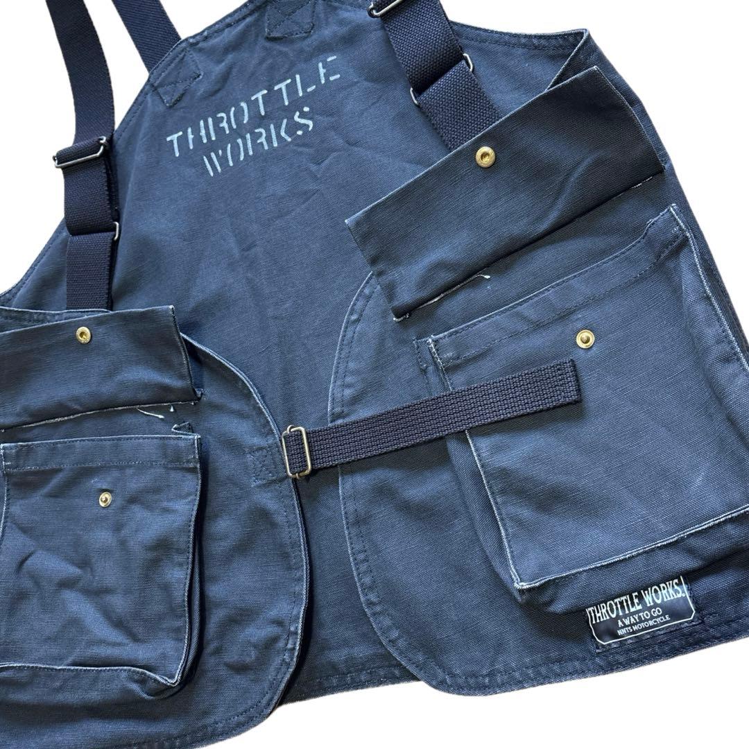 ユーティリティベスト THROTTLE WORKS スロットルワークス 黒 古着