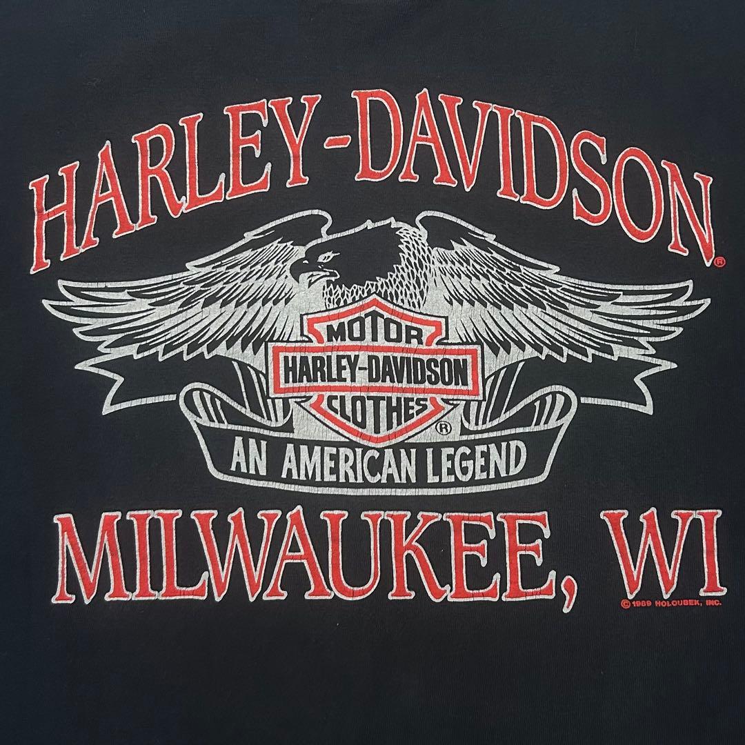 トップス 90s Harley-Davidson Classic Eagle Logo