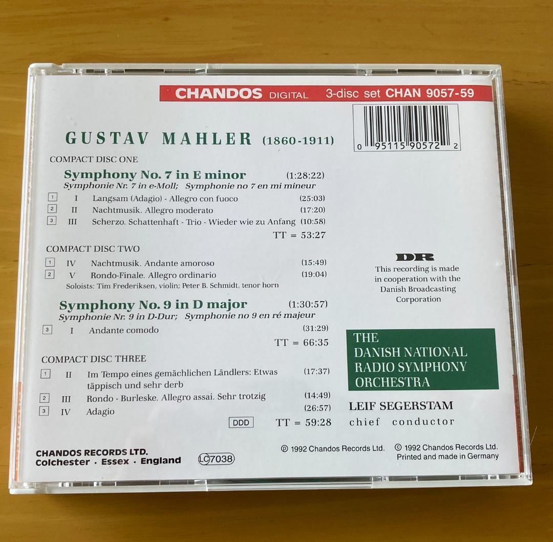 【4CD】マーラー 交響曲第5・7・9番 セーゲルスタム指揮