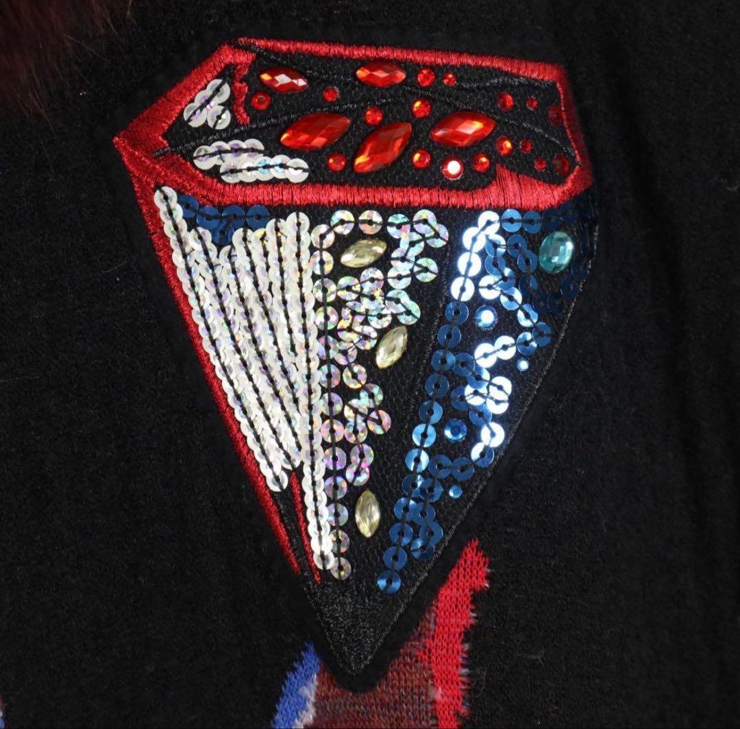 【極美品】TSUMORI CHISATO フォックスファー付き ニット ポンチョ