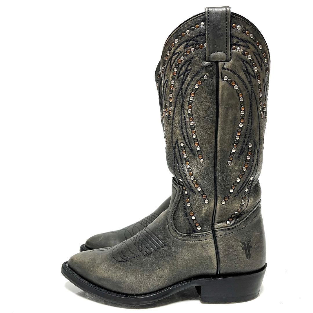 ★FRYE フライ★ウエスタンブーツ★6B(23.5cm)★ダークグリーン★