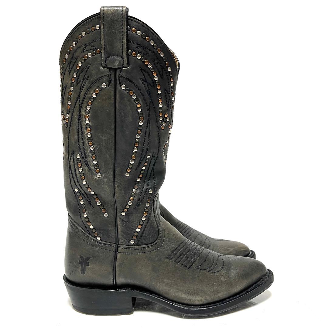 ★FRYE フライ★ウエスタンブーツ★6B(23.5cm)★ダークグリーン★