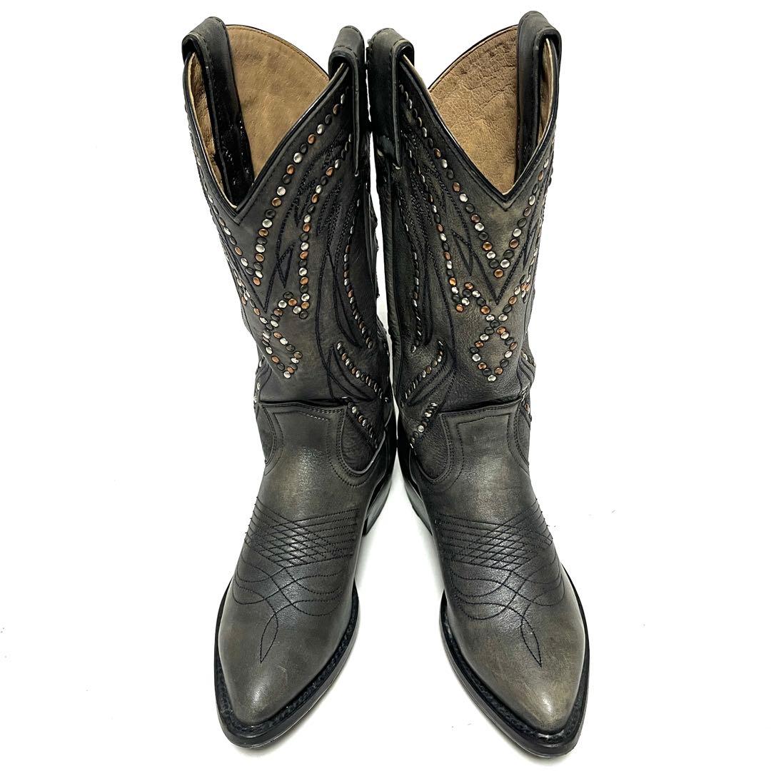 ★FRYE フライ★ウエスタンブーツ★6B(23.5cm)★ダークグリーン★