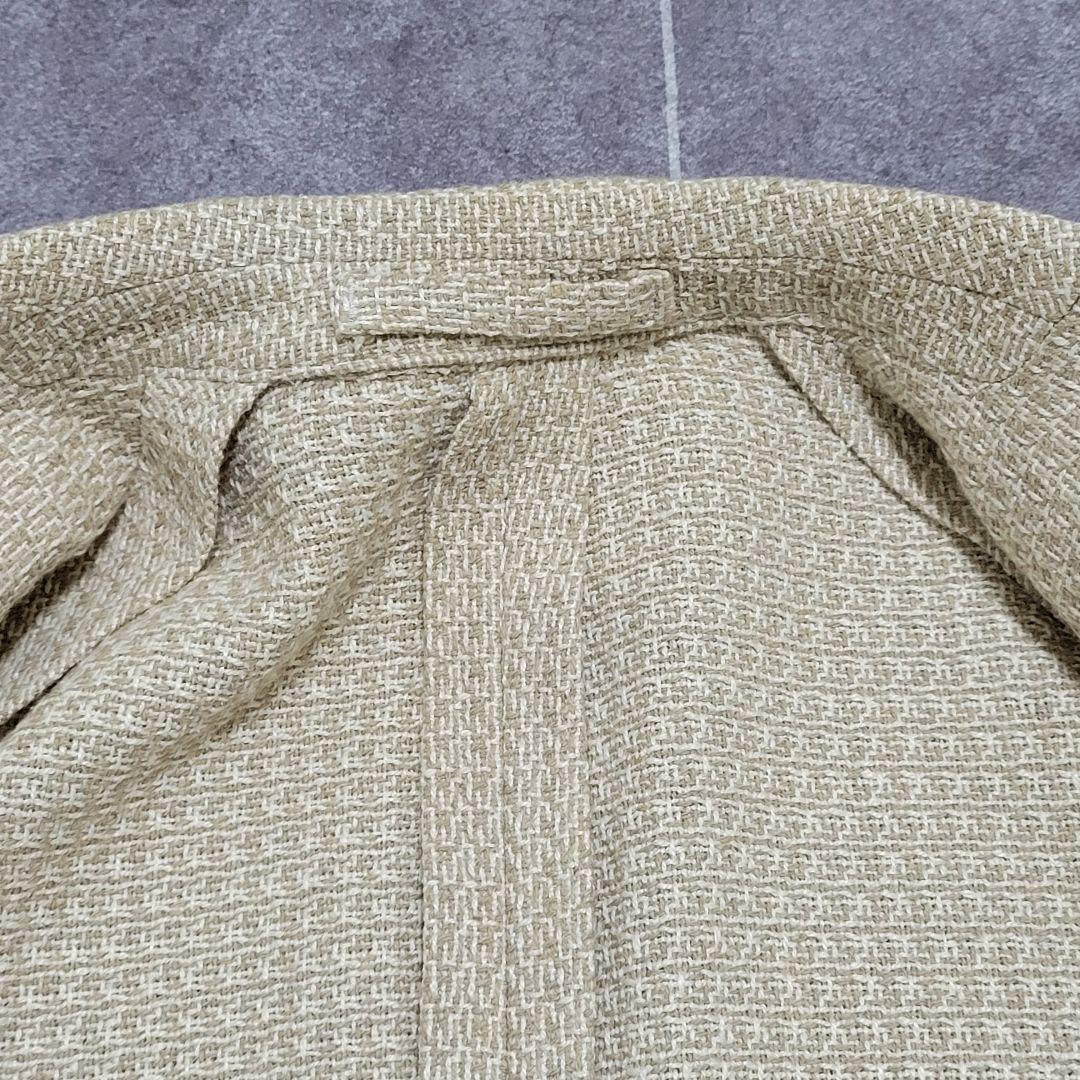 ★アラン様 LARDINI 春夏 シルク 超高級 ベージュ テーラードジャケット